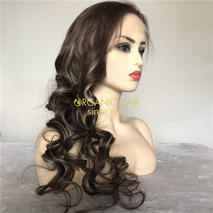 Human customized full lace wigs on sale X172